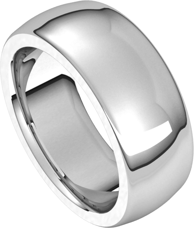 Palladium 8 mm Heavyweight Comfort-Fit Half Round Band