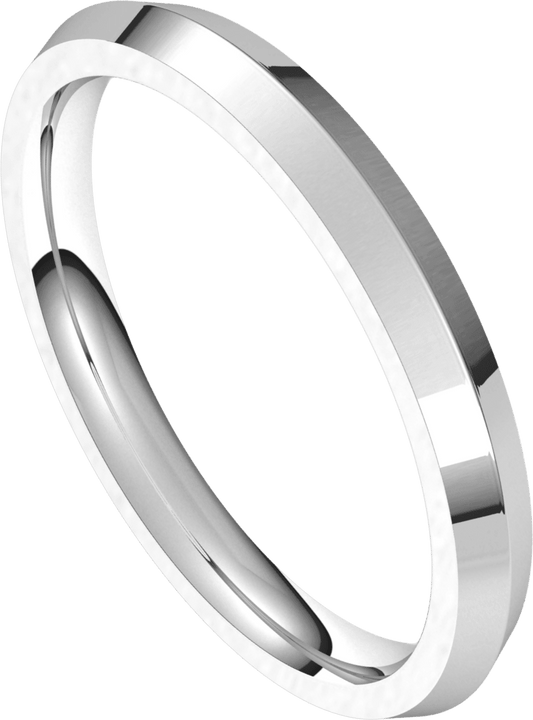 Sterling Silver 2.5 mm Comfort-Fit Knife Band