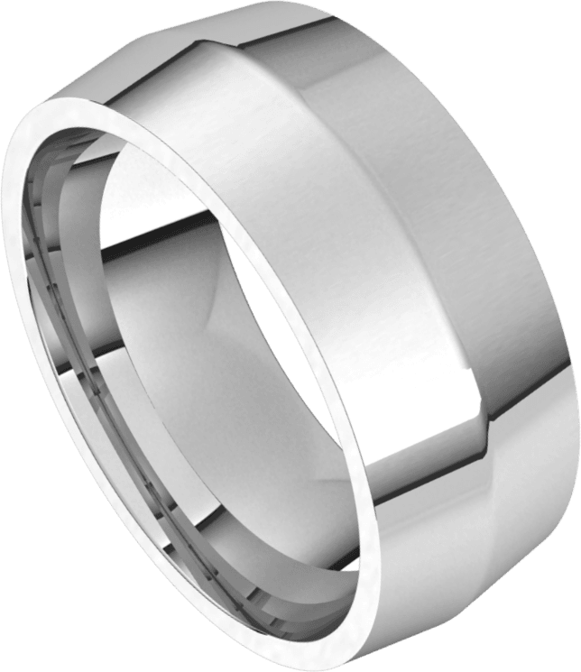Sterling Silver 8 mm Comfort-Fit Knife Band