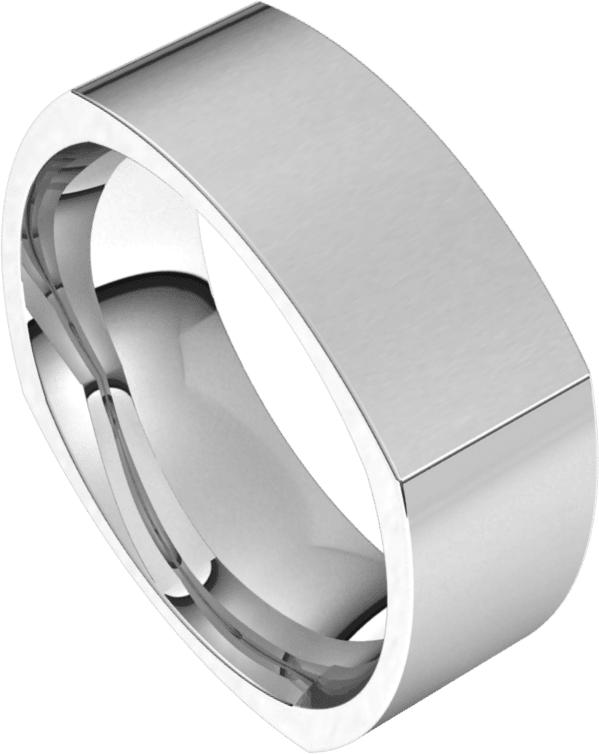 Sterling Silver 8 mm Comfort-Fit Square Band