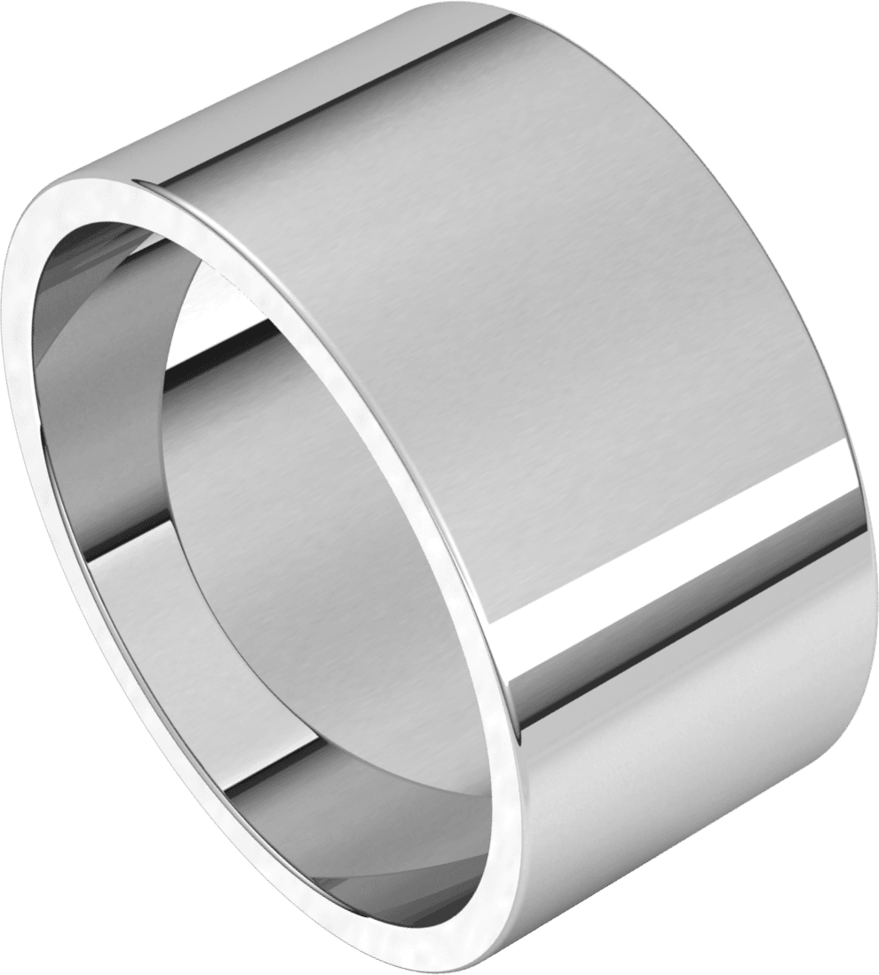 Sterling Silver 10 mm Flat Band
