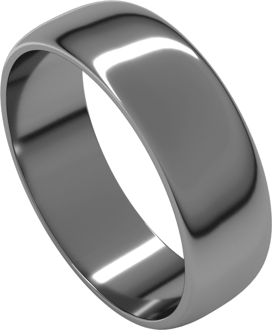 Sterling Silver 6 mm Lightweight Half Round Band