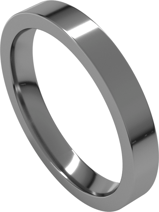 Sterling Silver 3 mm Comfort-Fit Flat Band