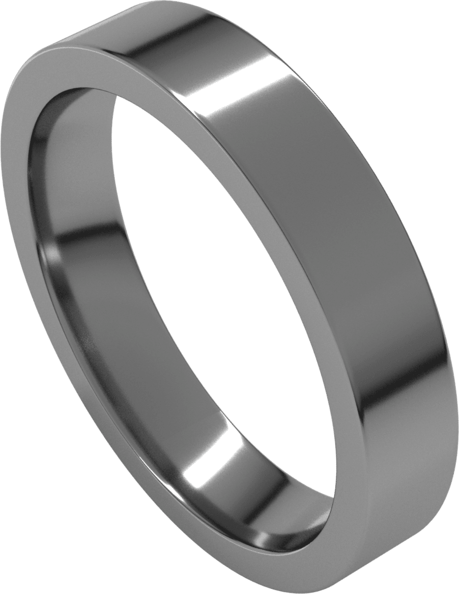 Platinum 4 mm Comfort-Fit Flat Band