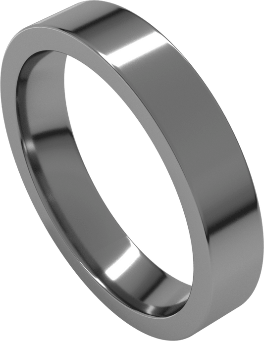 Palladium 4 mm Comfort-Fit Flat Band