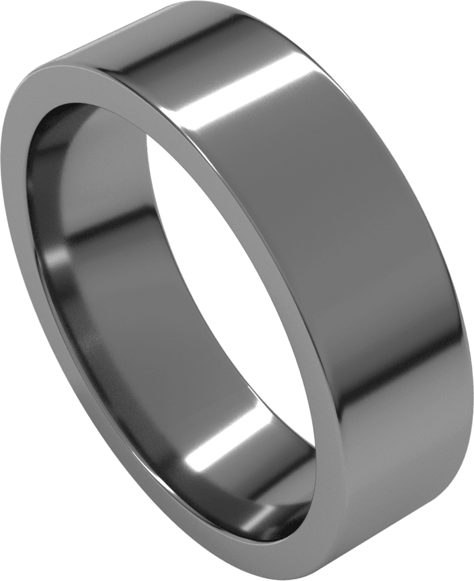 Palladium 6 mm Comfort-Fit Flat Band