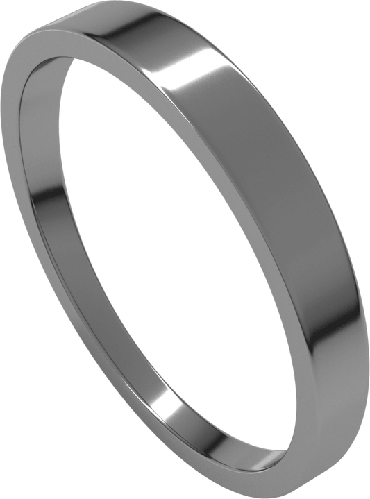 Palladium 3 mm Tapered Flat Band