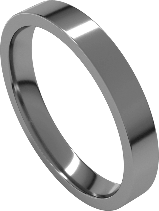 Sterling Silver 3 mm Flat Comfort Fit Light Band