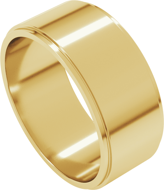10K Yellow Gold 8 mm Flat Band