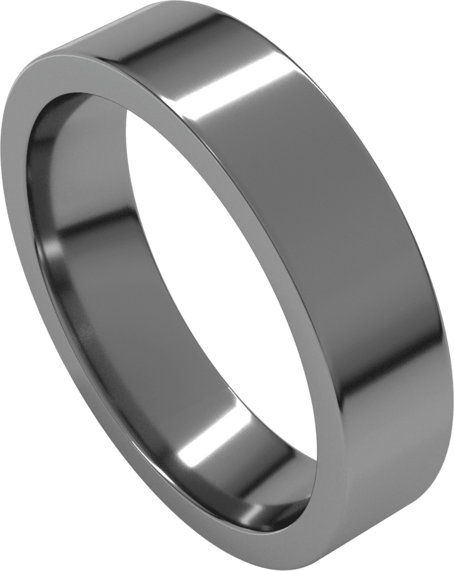 Sterling Silver 5 mm Comfort-Fit Flat Band