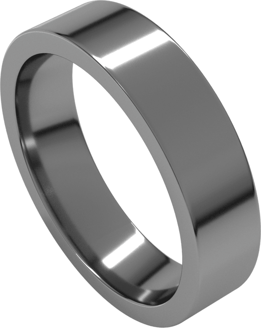 Sterling Silver 5 mm Comfort-Fit Flat Band
