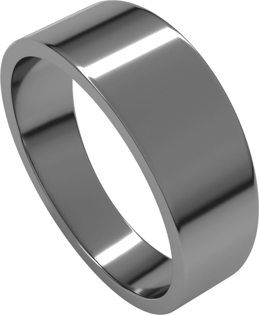 Palladium 7 mm Tapered Flat Band