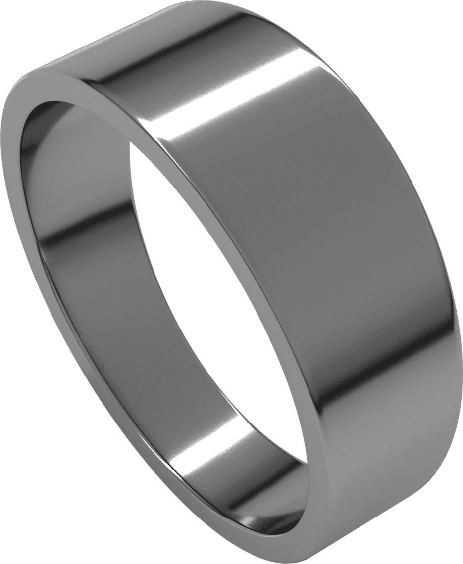 Platinum 7 mm Tapered Flat Band