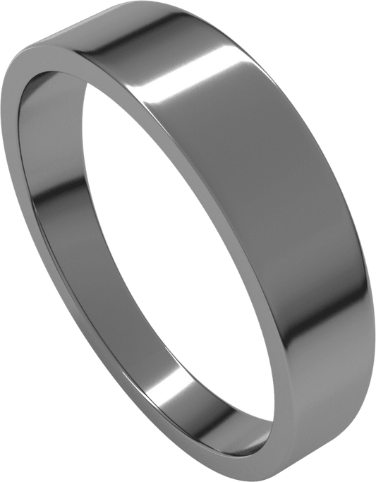 Sterling Silver 5 mm Tapered Flat Band