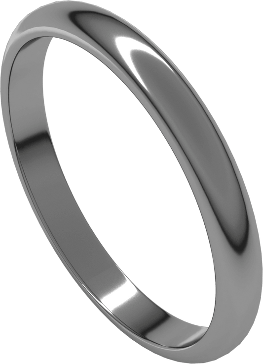 Palladium 2.5 mm Half Round Band
