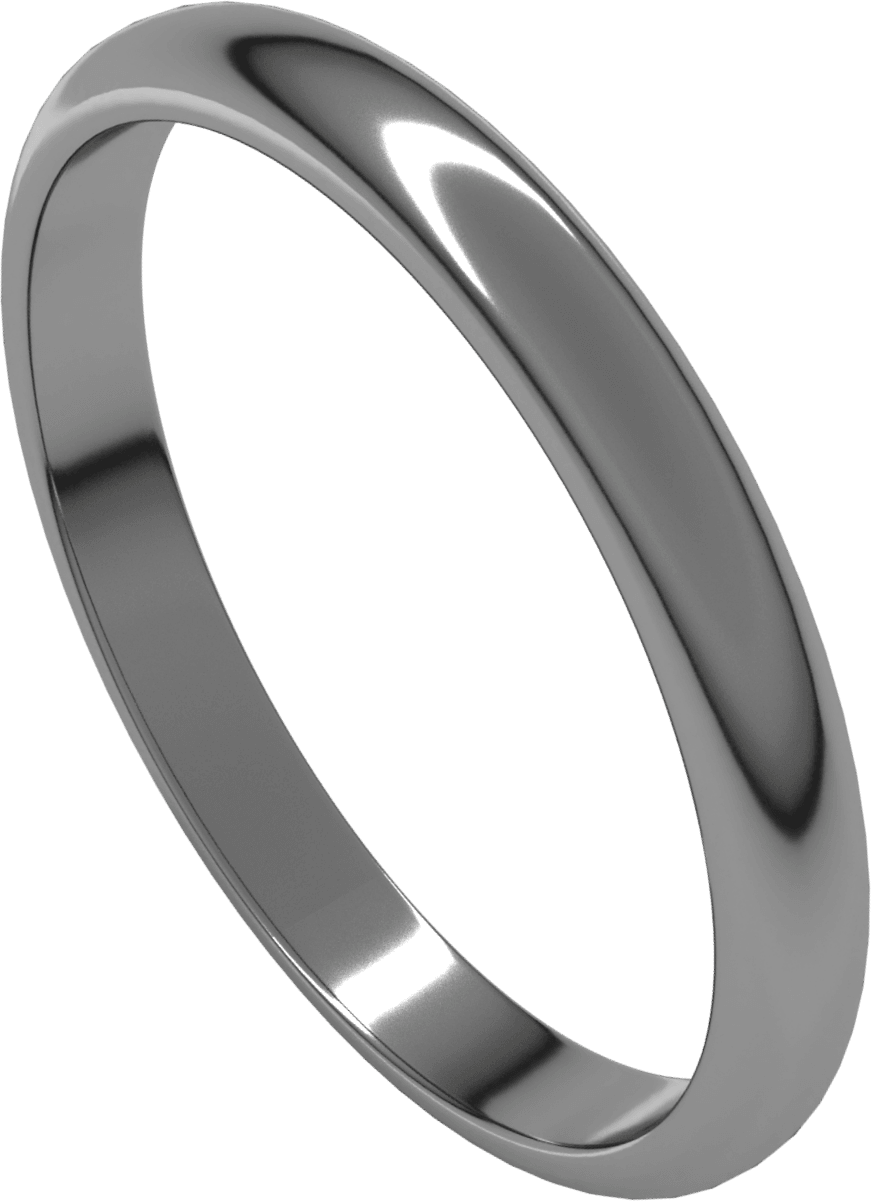 Sterling Silver 2.5 mm Half Round Band