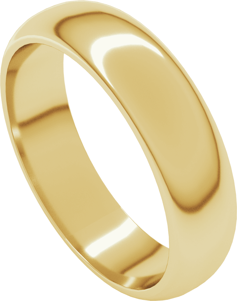 10K Yellow Gold 2 mm Half Round Band
