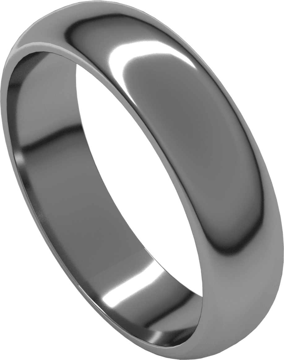 Sterling Silver 5 mm Half Round Band