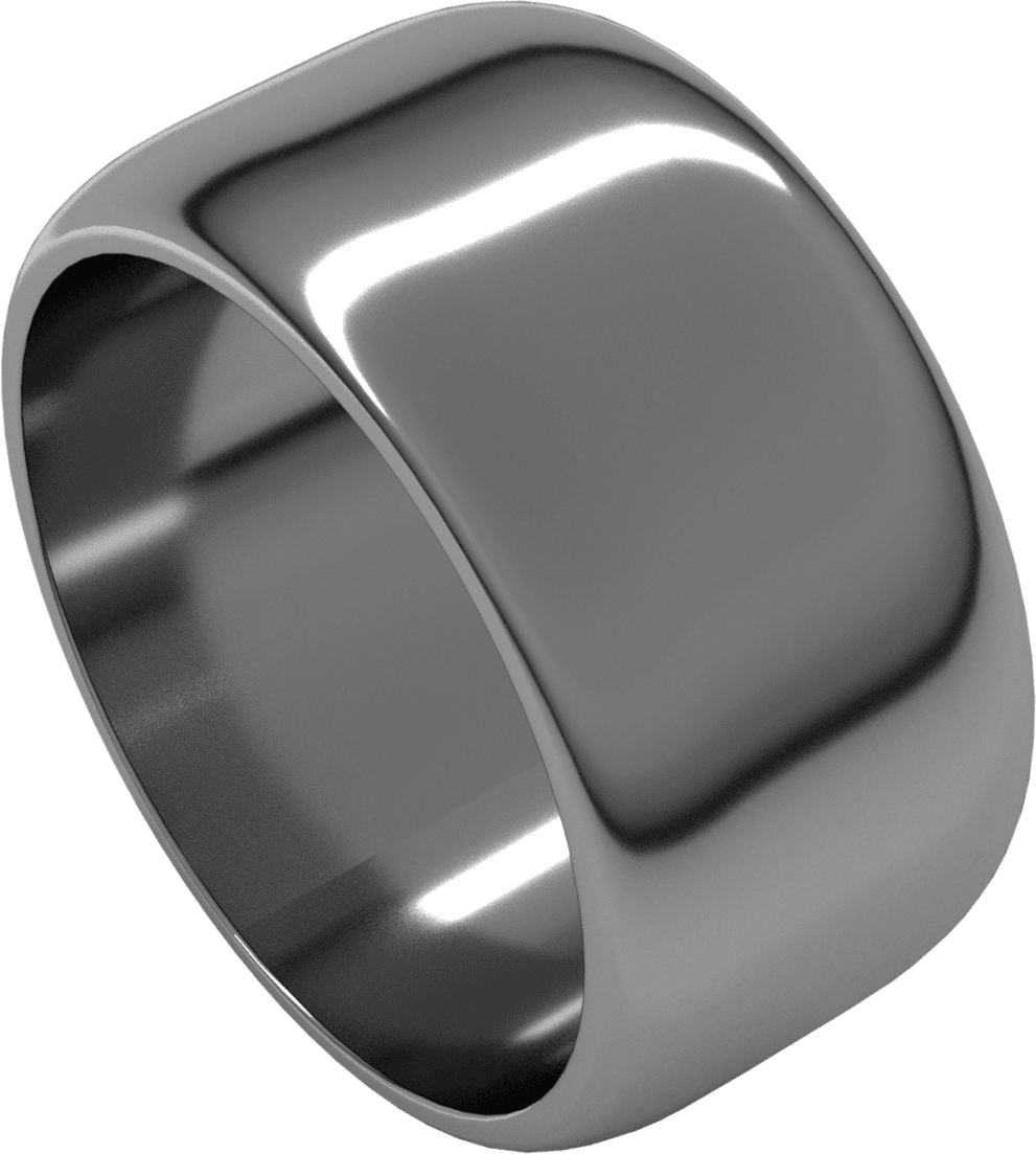 Sterling Silver 10 mm Half Round Band
