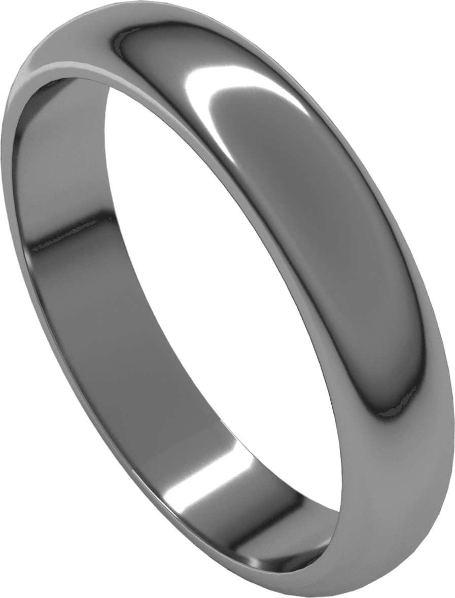 Sterling Silver 4 mm Half Round Band