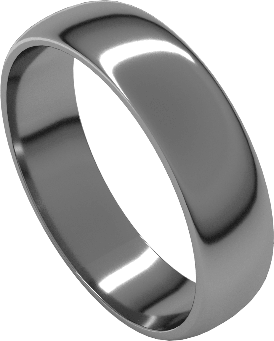 Platinum 5 mm Lightweight Half Round Band