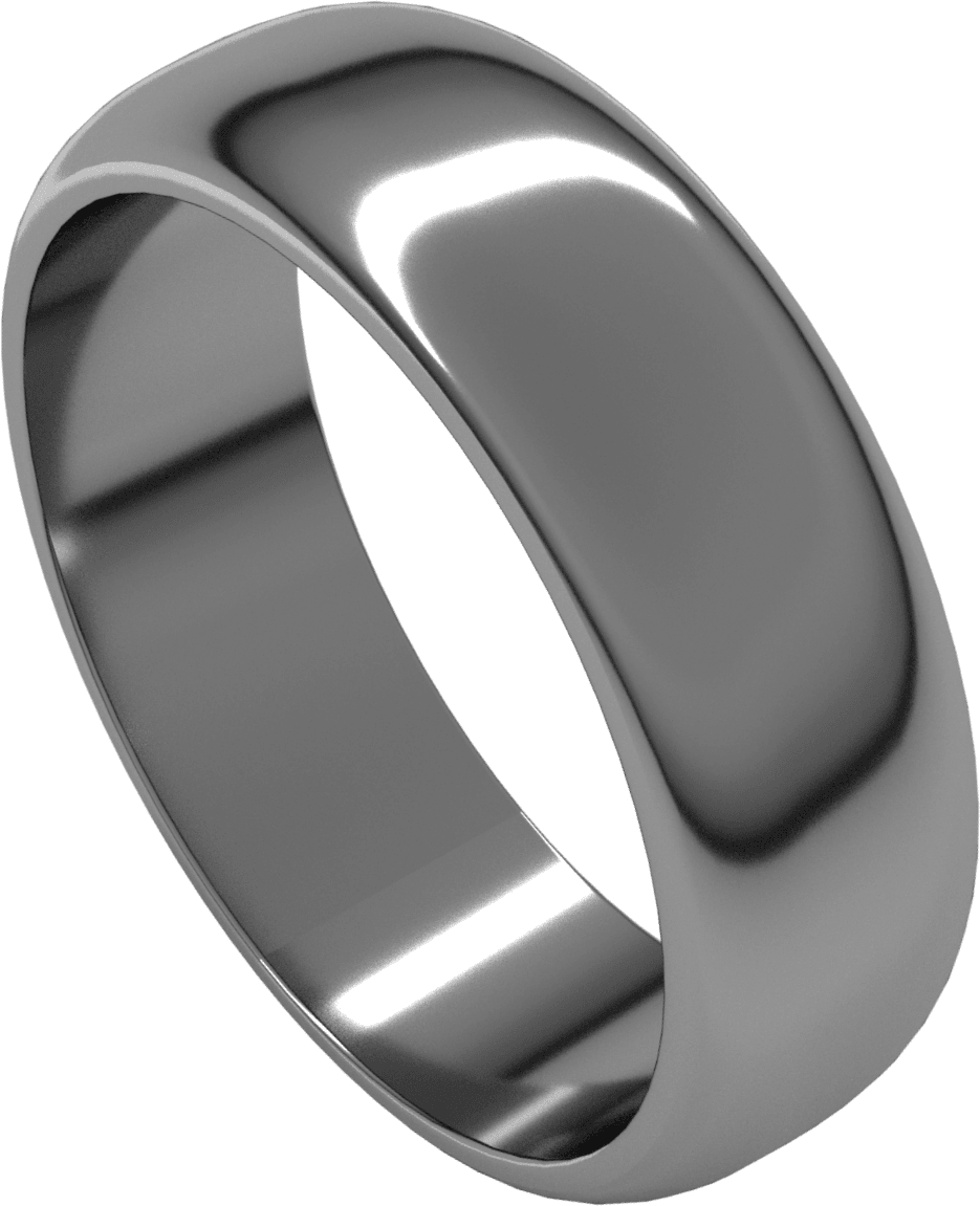 Sterling Silver 6 mm Half Round Band