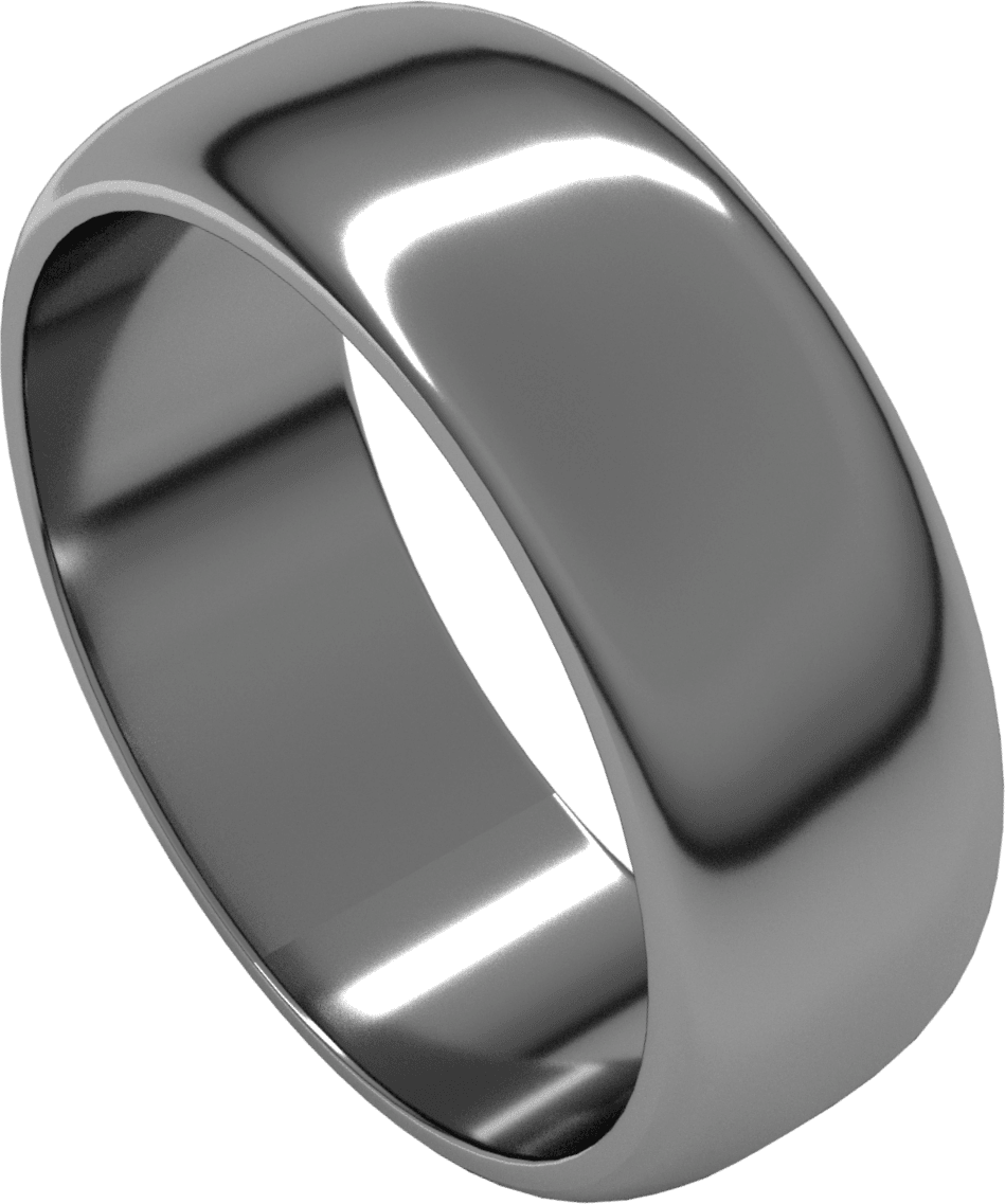 Palladium 7 mm Half Round Band