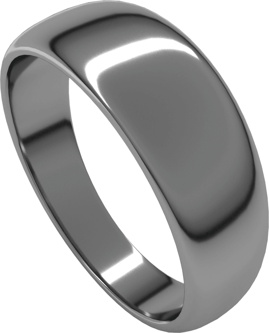 Palladium 7 mm Tapered Half Round Band