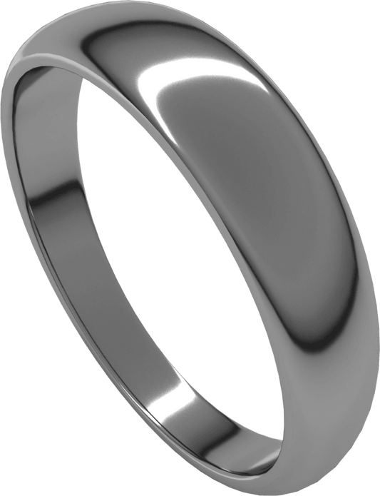 Sterling Silver 5 mm Tapered Half Round Band