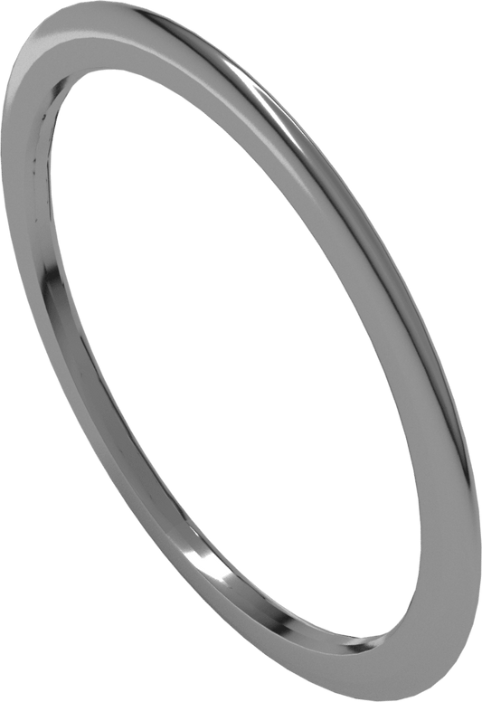 Palladium 1 mm Comfort-Fit Half Round Band