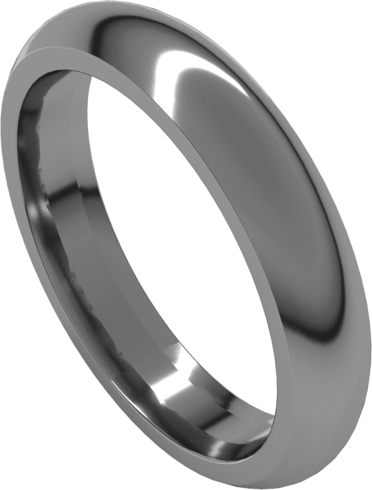 Sterling Silver 4 mm Comfort-Fit Half Round Band
