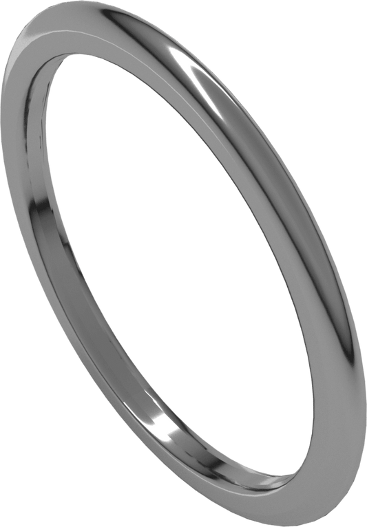 Palladium 1.5 mm Comfort-Fit Half Round Band
