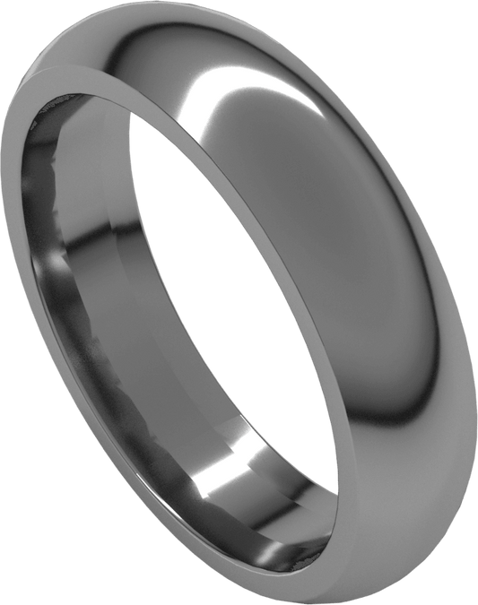 Sterling Silver 5 mm Comfort-Fit Half Round Band