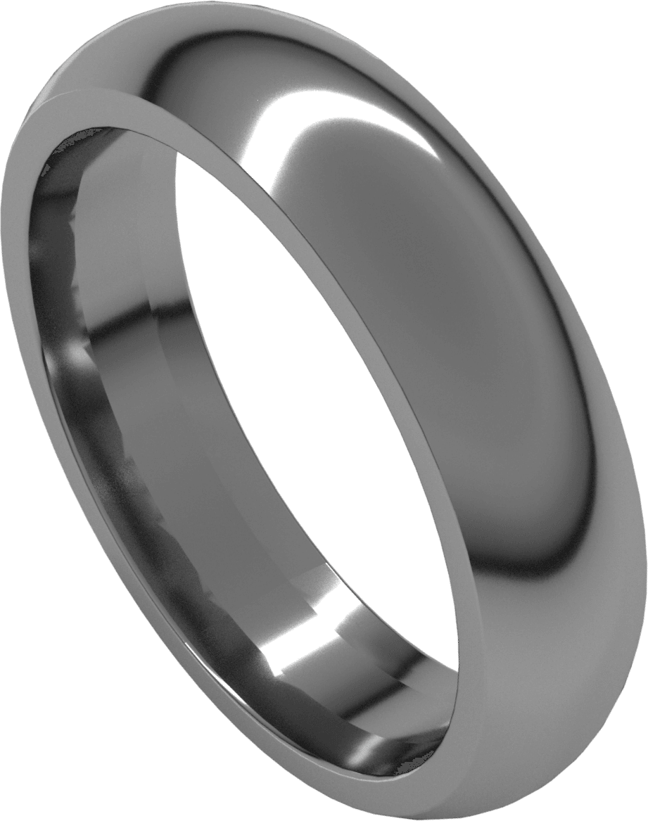 Platinum 4.5 mm Comfort-Fit Half Round Band