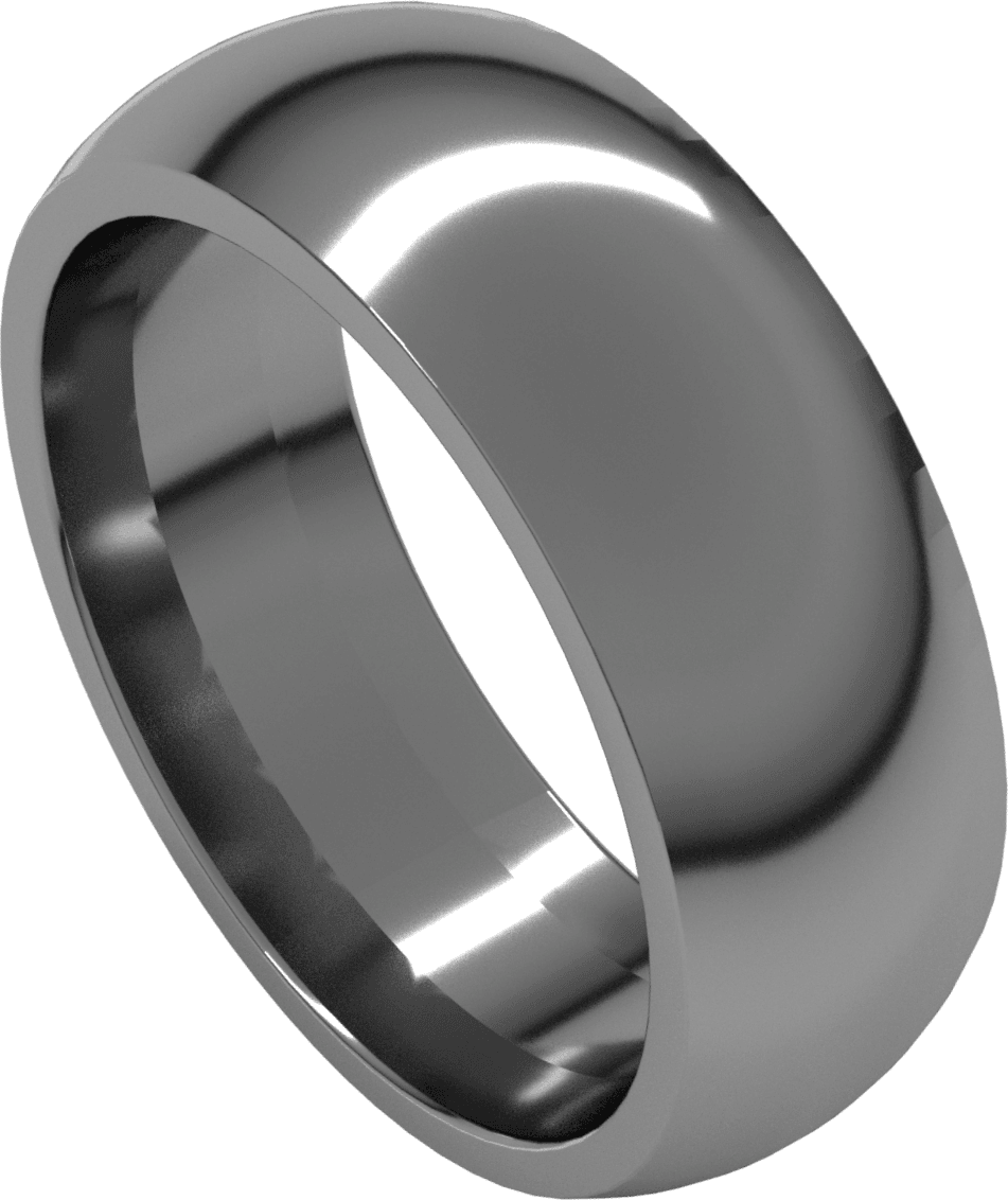 Palladium 7 mm Comfort-Fit Half Round Band