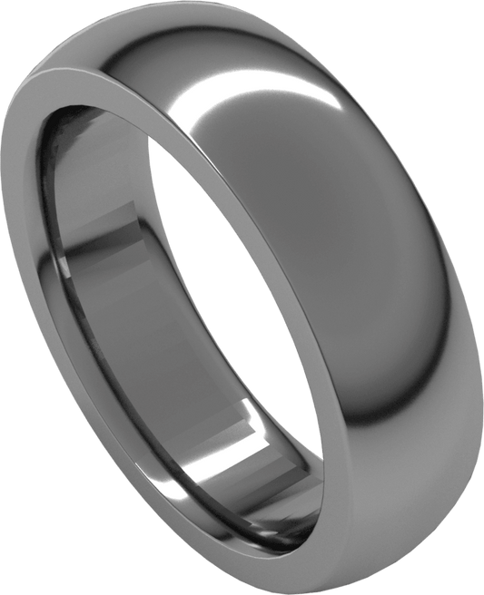 Sterling Silver 6 mm Heavyweight Comfort-Fit Half Round Band