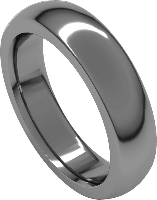Sterling Silver 5 mm Heavyweight Comfort-Fit Half Round Band