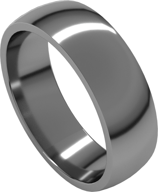 Platinum 6 mm Lightweight Comfort-Fit Half Round Band