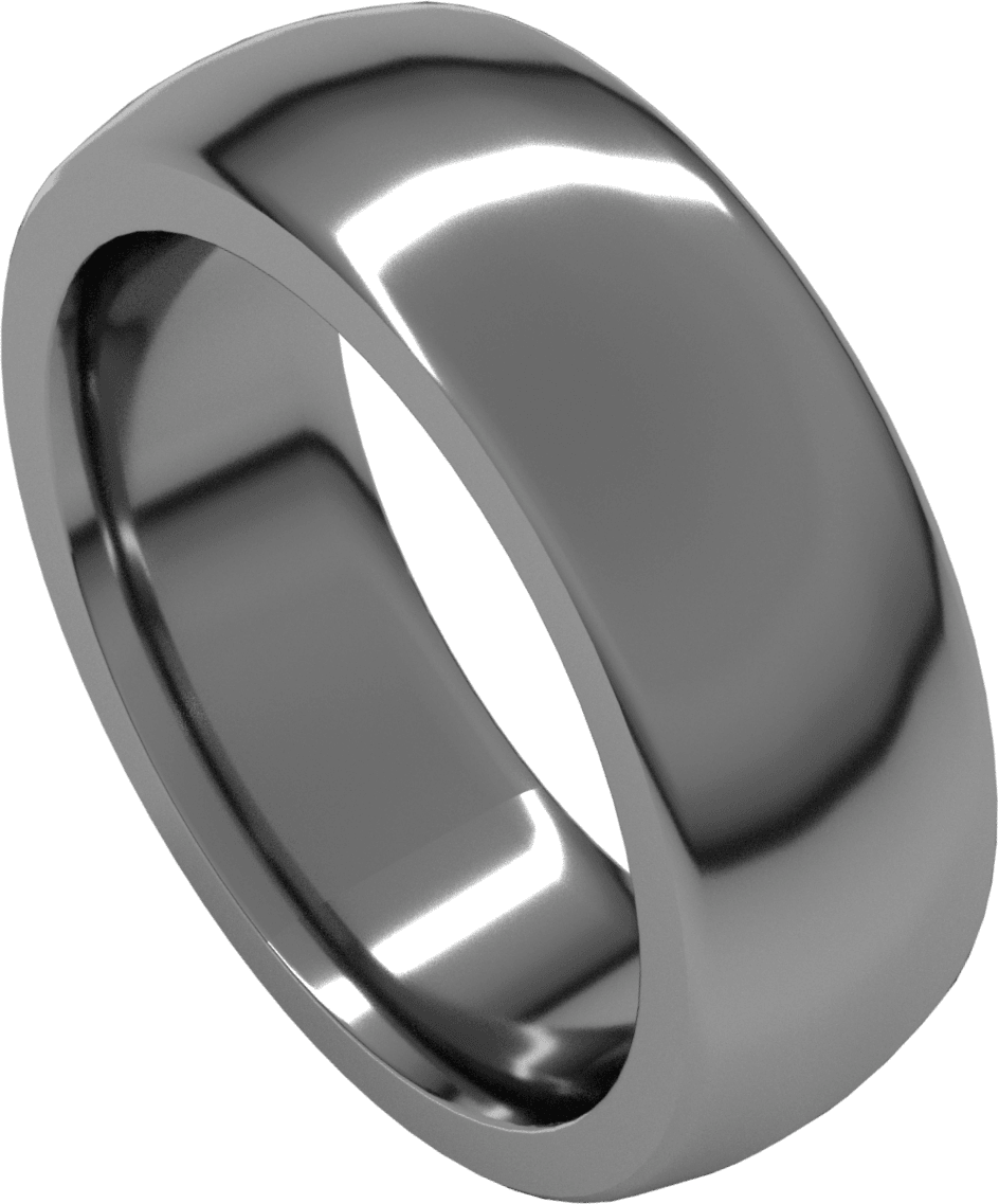 Sterling Silver 7 mm Heavyweight Comfort-Fit Half Round Band