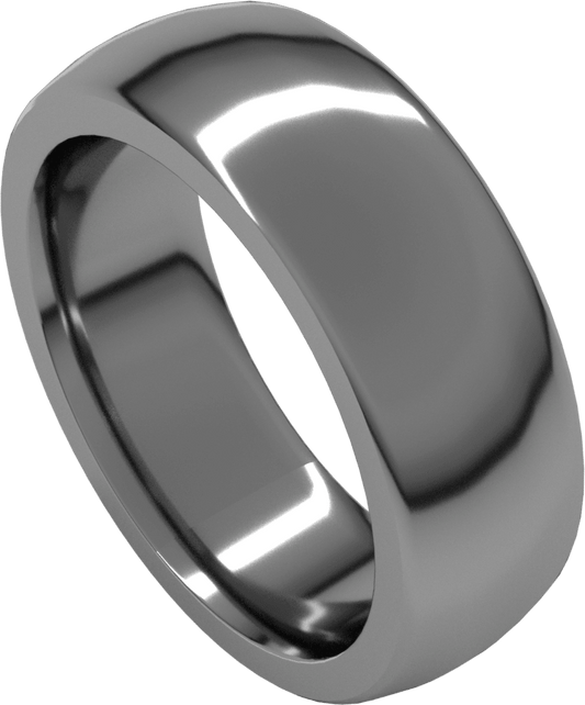 Sterling Silver 7 mm Heavyweight Comfort-Fit Half Round Band