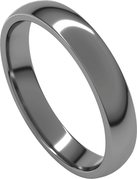 Platinum 3.5 mm Lightweight Comfort-Fit Half Round Band