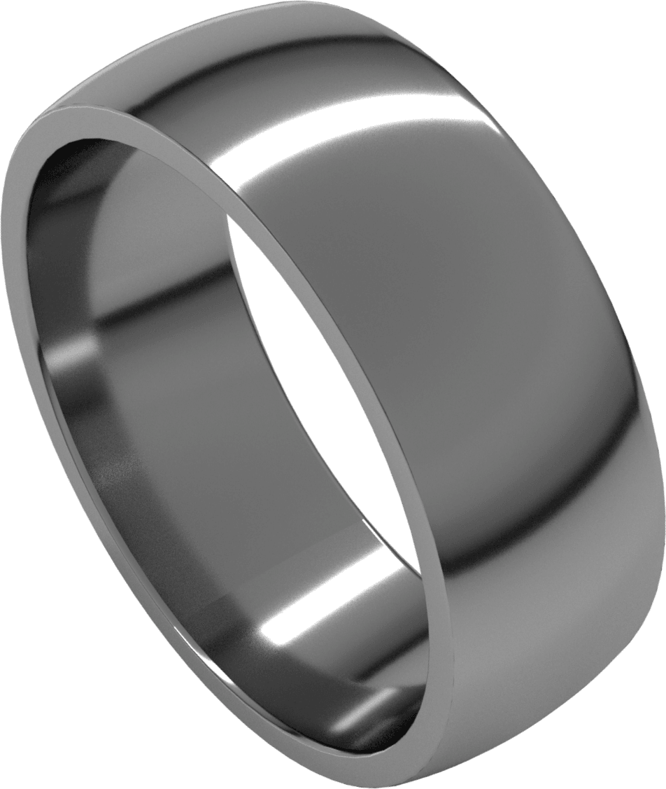 Sterling Silver 7 mm Lightweight Comfort-Fit Half Round Band