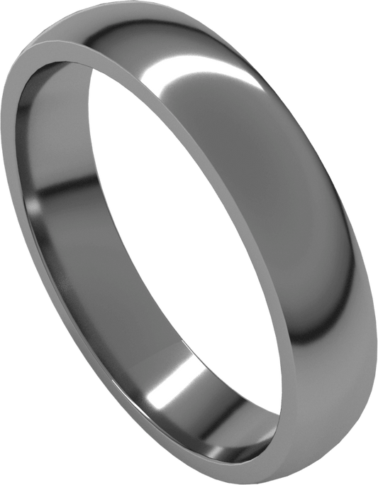 Sterling Silver 4 mm Lightweight Comfort-Fit Half Round Band