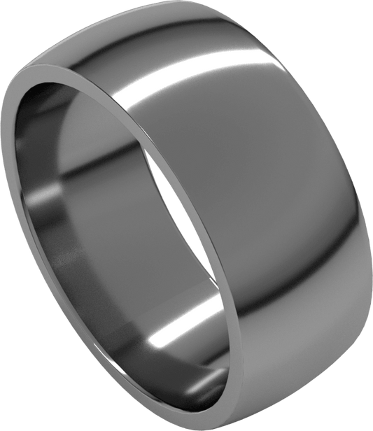 Sterling Silver 8 mm Lightweight Comfort-Fit Half Round Band