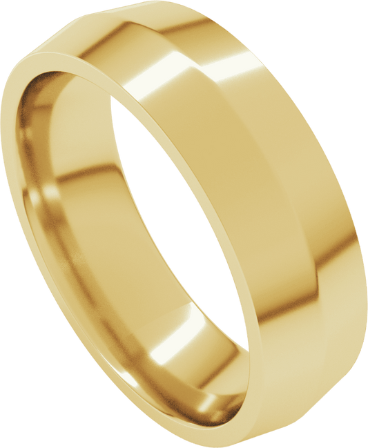 10K Yellow Gold 8 mm Comfort-Fit Knife Band