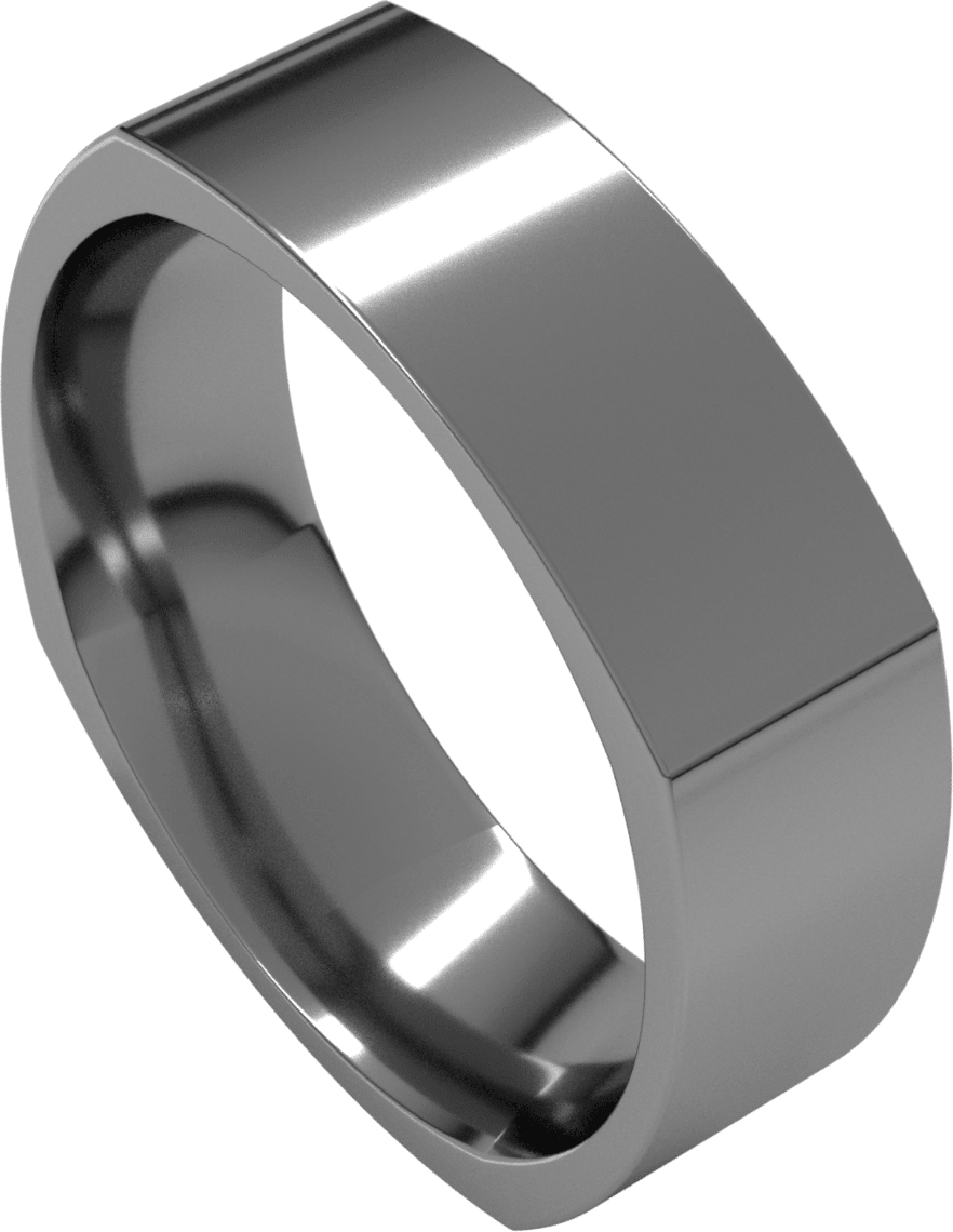Sterling Silver 6 mm Comfort-Fit Square Band