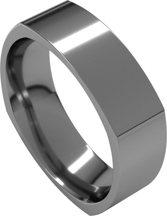 Sterling Silver 6 mm Comfort-Fit Square Band