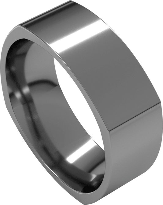 Sterling Silver 7 mm Comfort-Fit Square Band
