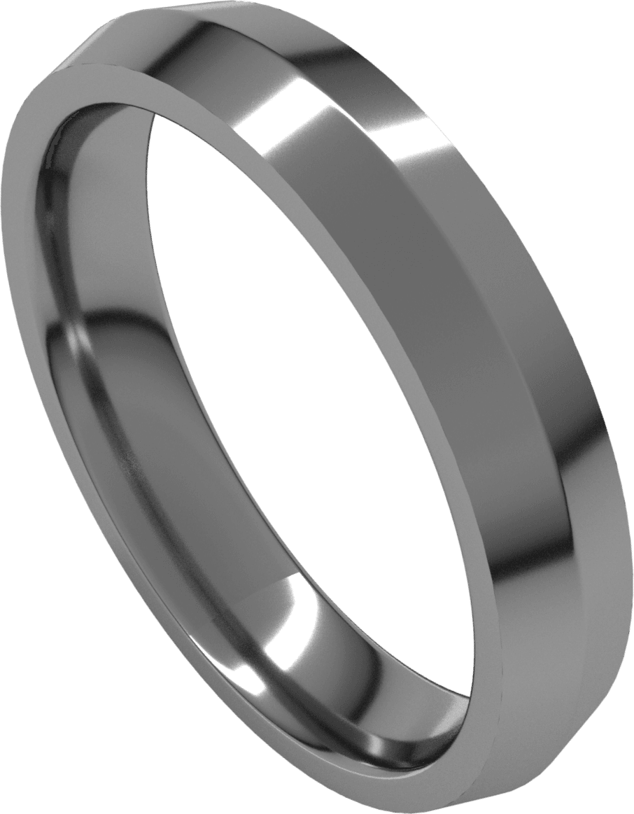 Sterling Silver 4 mm Comfort-Fit Knife Band