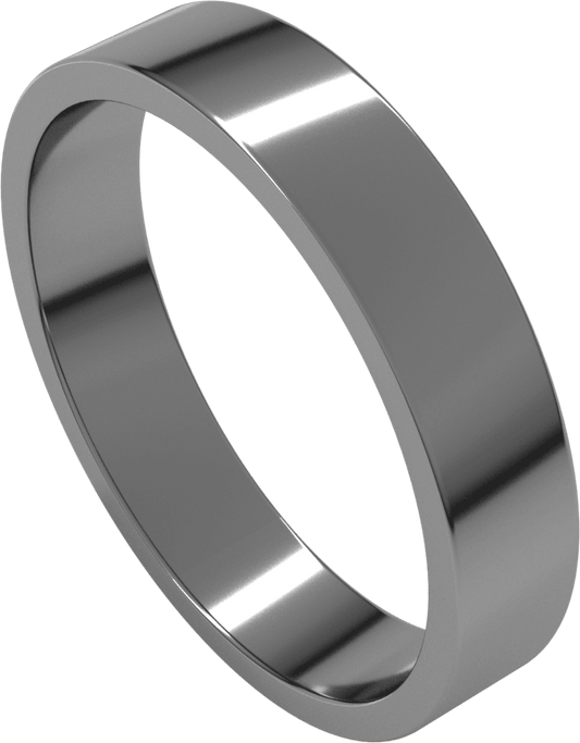 Platinum 4 mm Flat Band
